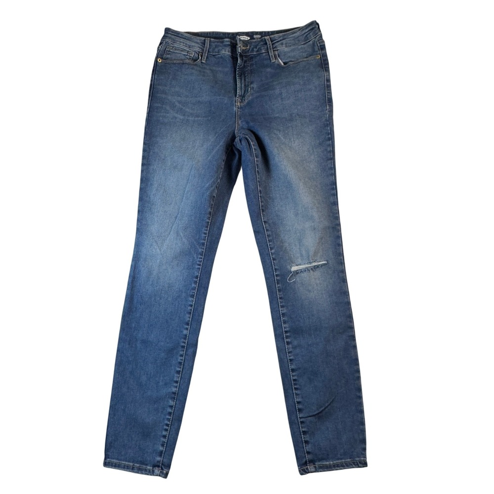Old Navy Rockstar Super Skinny High Rise Distressed Jeans Size 10 Denim